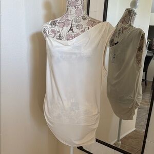 Express Cream Asymmetrical Tank Top